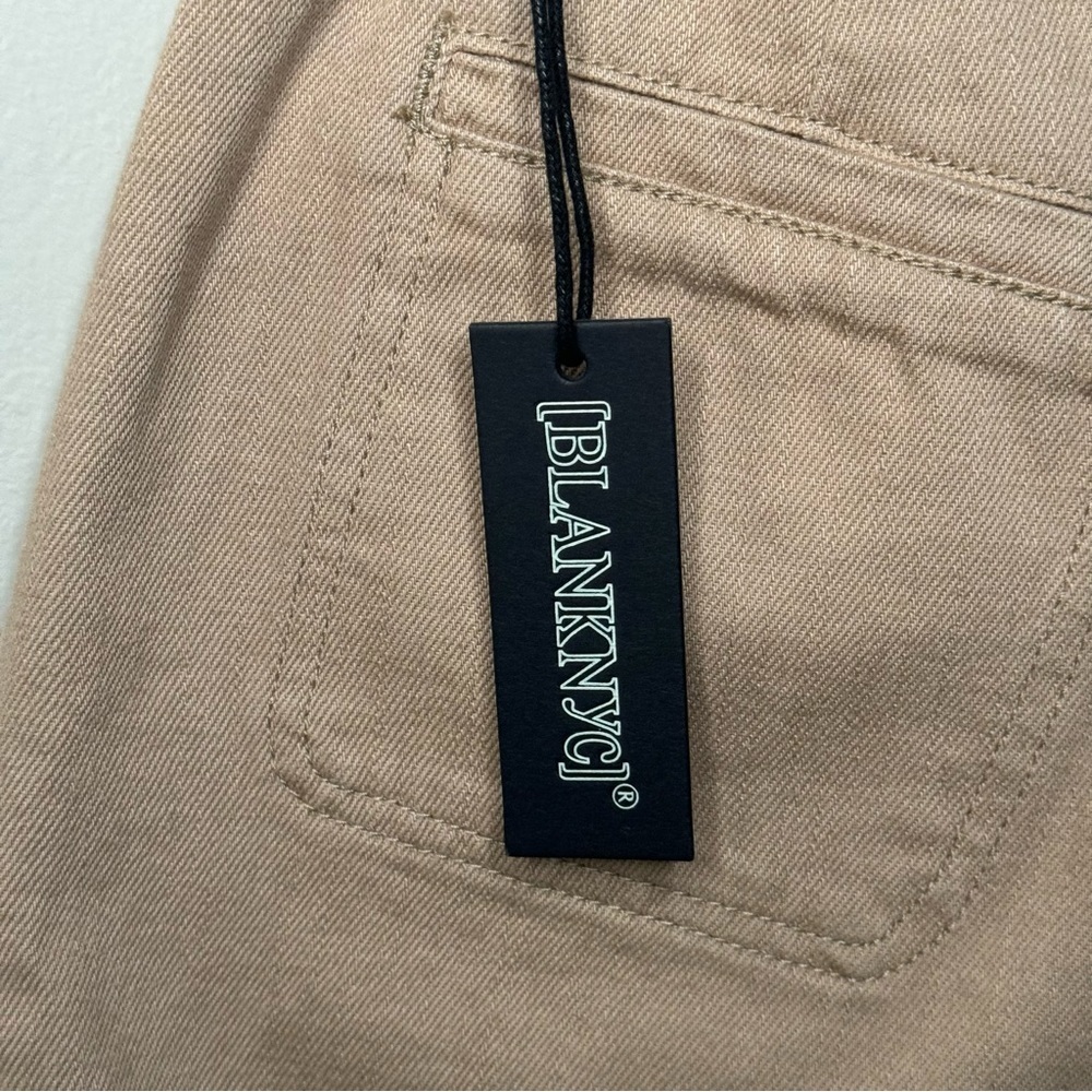 NWT BLANKNYC Paper Bag Belted High Waist Shorts Close Call Tan Cotton Canvas - Picture 7 of 10